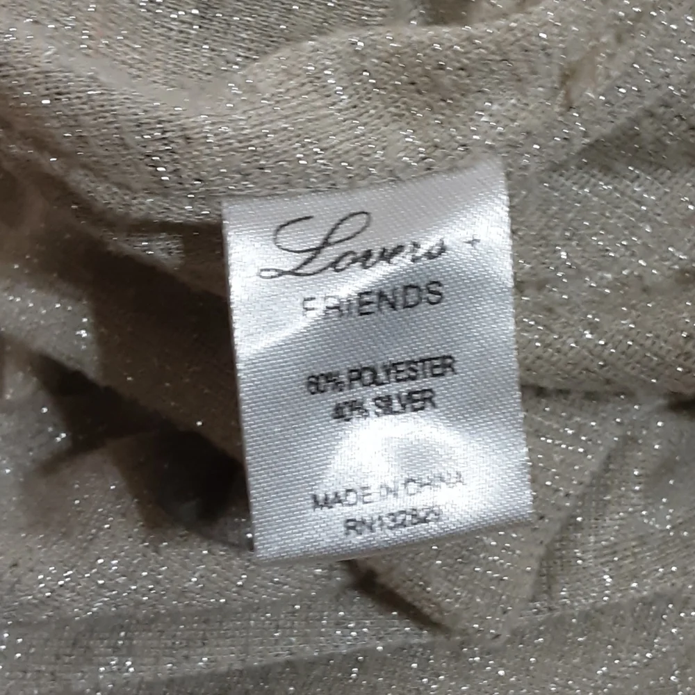 Lovers + Friends Silver Metallic Threading Mini Skirt Size Small.